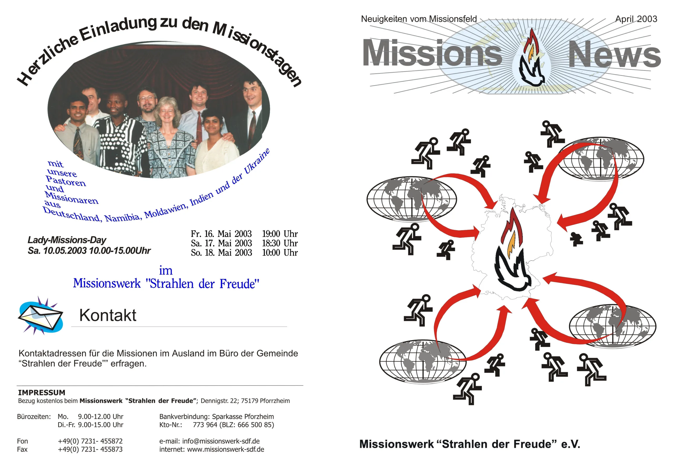 Ausschnitt von Mission News April 2003